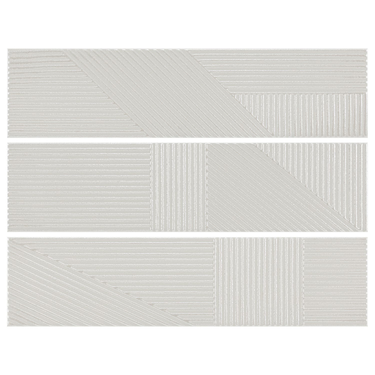 Glossy Gray 4 x 16 Line Patterned Ceramic Subway Wall Tile - TileBuys