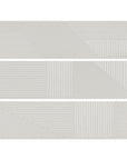 Glossy Gray 4 x 16 Line Patterned Ceramic Subway Wall Tile - TileBuys