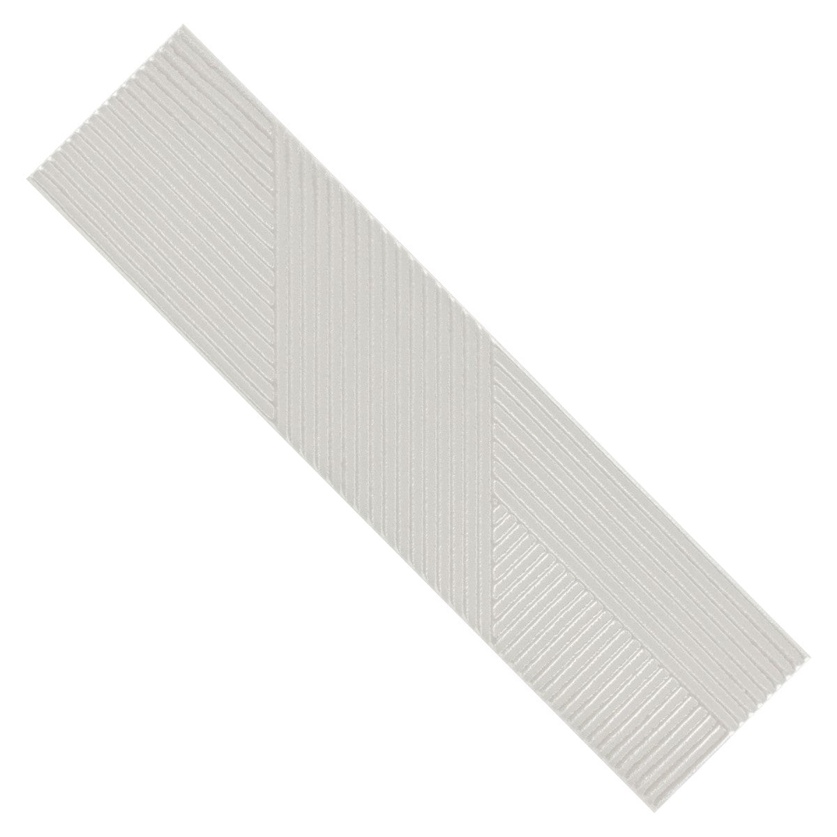 Glossy Gray 4 x 16 Line Patterned Ceramic Subway Wall Tile - TileBuys