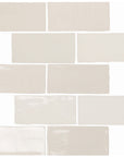 Glossy Light Gray Ceramic 2.5x5" Subway Mosaic Tile Backsplash - TileBuys