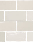 Glossy Light Gray Ceramic 2.5x5" Subway Mosaic Tile Backsplash - TileBuys
