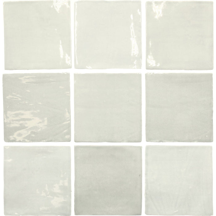 Glossy Light Gray Ceramic 5 x 5 Tile - TileBuys