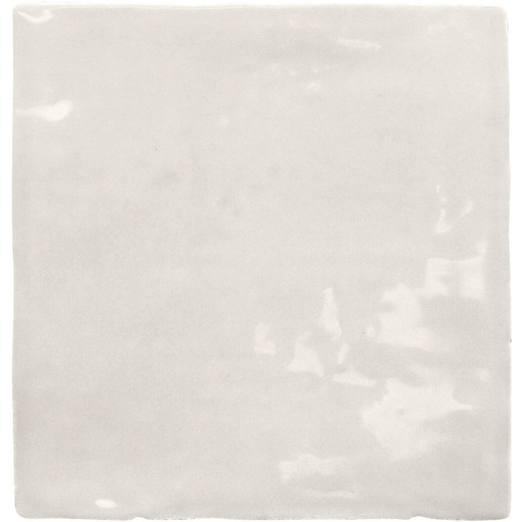 Glossy Light Gray Ceramic 5 x 5 Tile - TileBuys