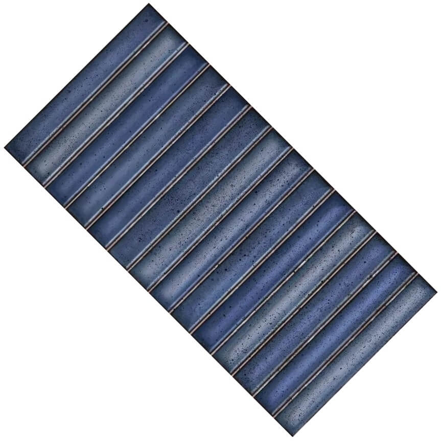 Glossy Midnight Blue Porcelain Kit Kat Tiles