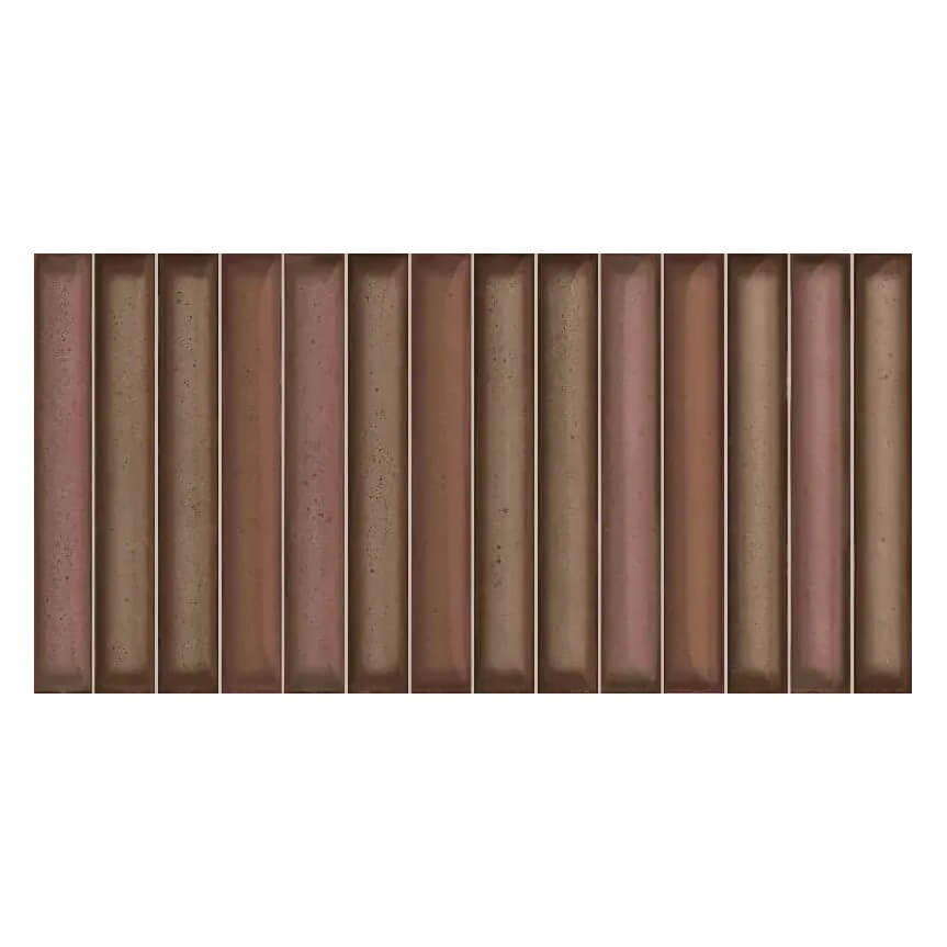 Glossy Rust Red Porcelain Kit Kat Tiles