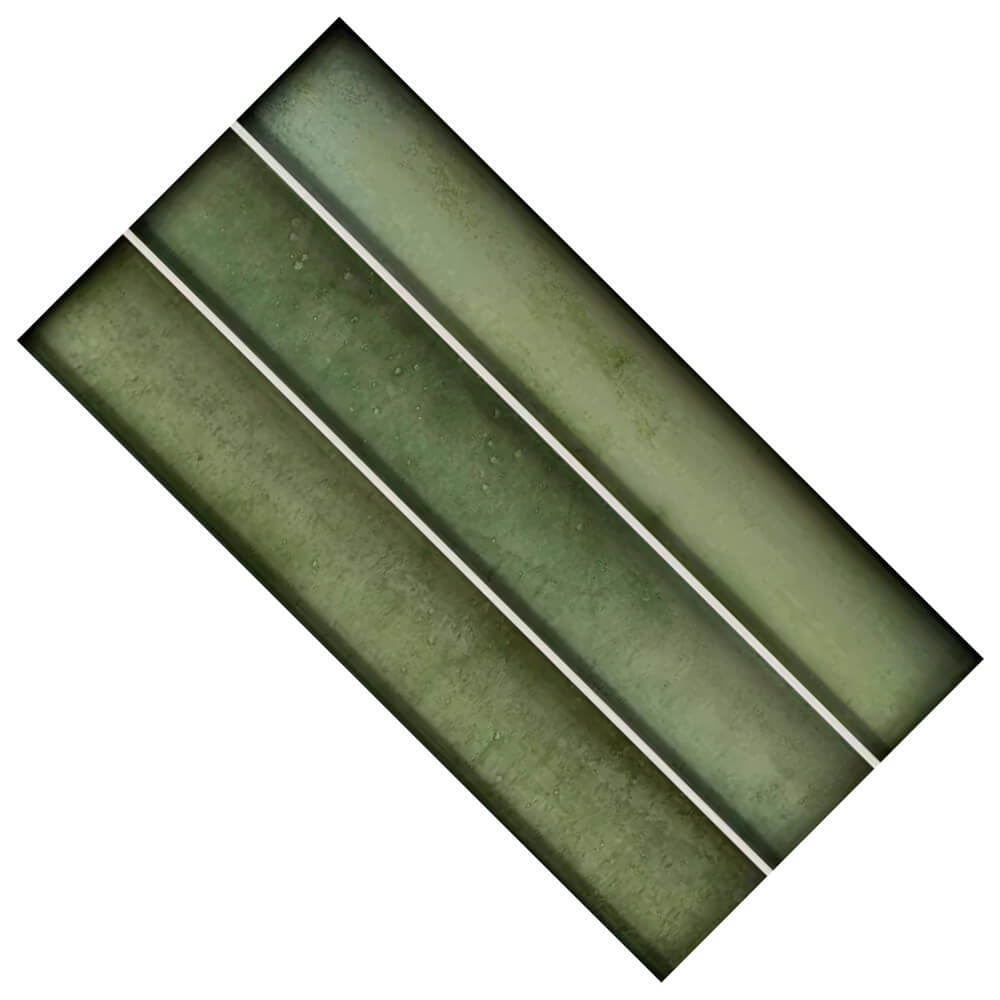 Glossy Green Porcelain Kit Kat Tiles