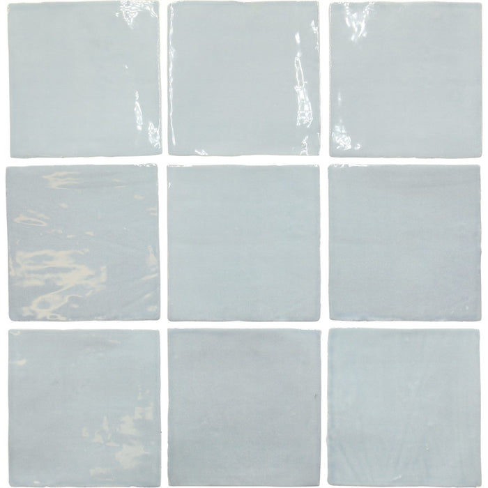 Glossy Sky Blue Ceramic 5 x 5 Tile - TileBuys