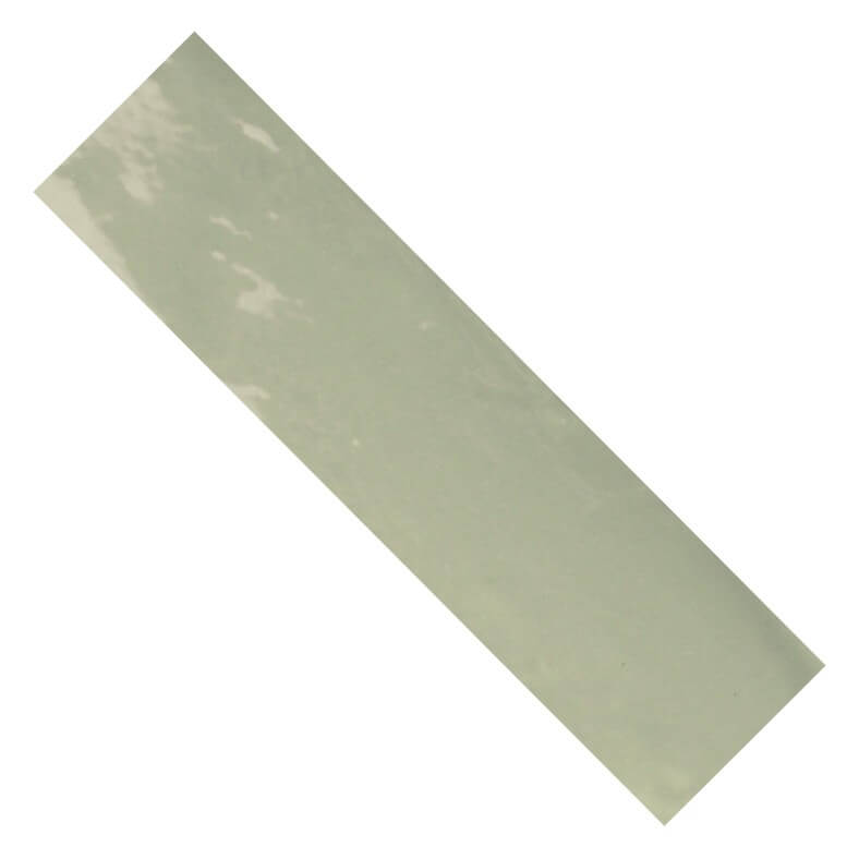 Glossy Textured Ceramic Pale Green Subway Tile