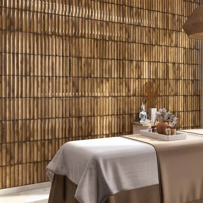 Walnut Brown Kit Kat Tile Wall