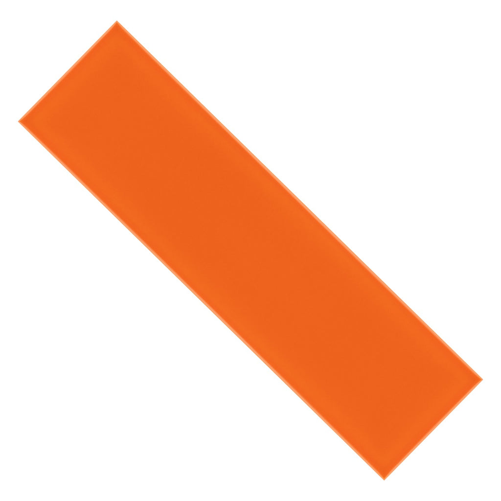 Glossy Ceramic 3 x 10 Subway Wall Tile in Orange