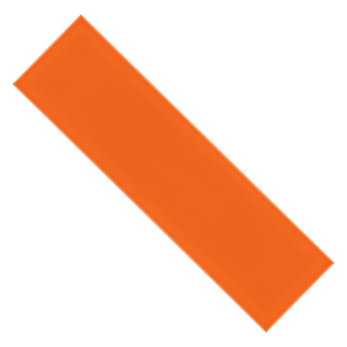 Glossy Ceramic 3 x 10 Subway Wall Tile in Orange