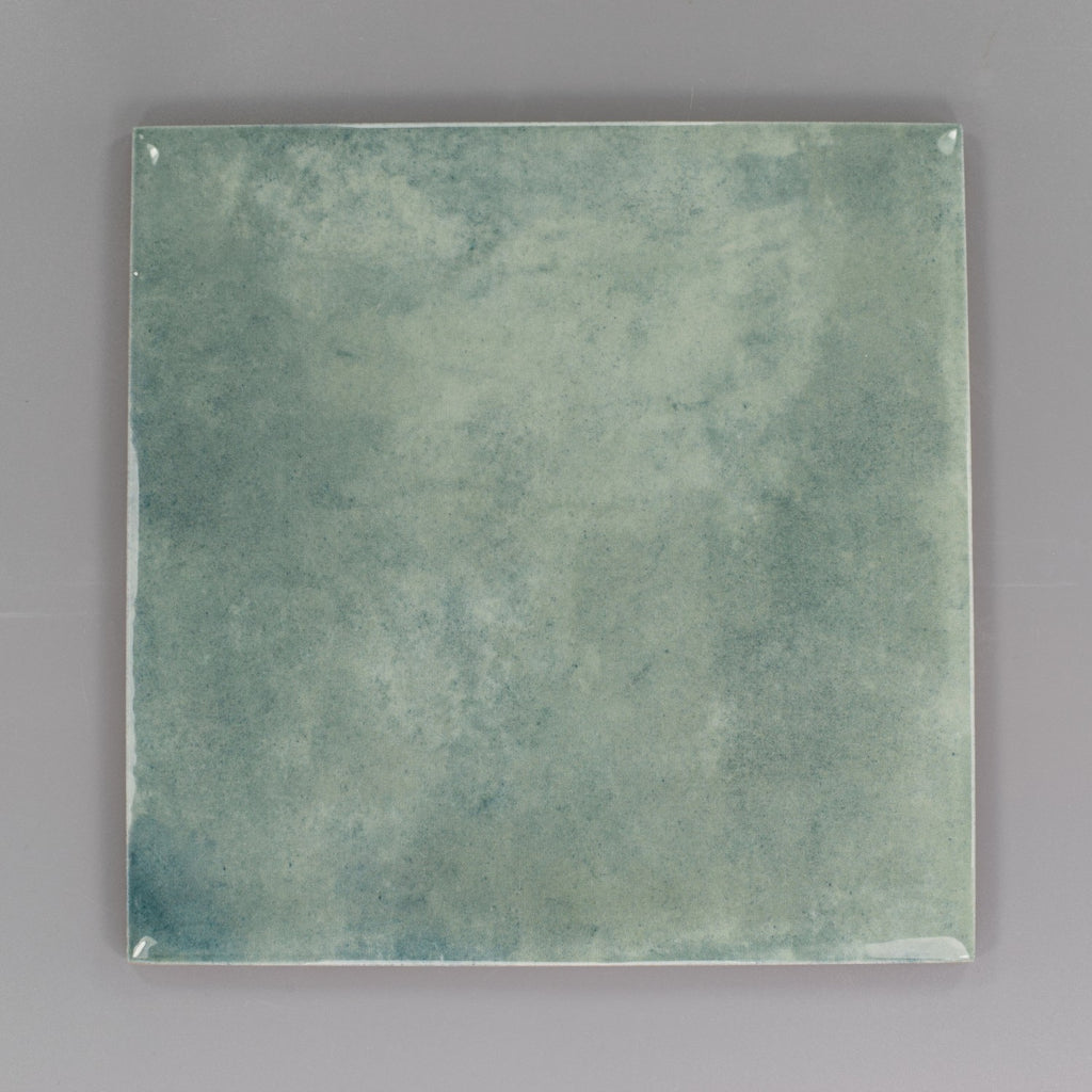 Glossy Blue Green Ceramic 6x6 Tile