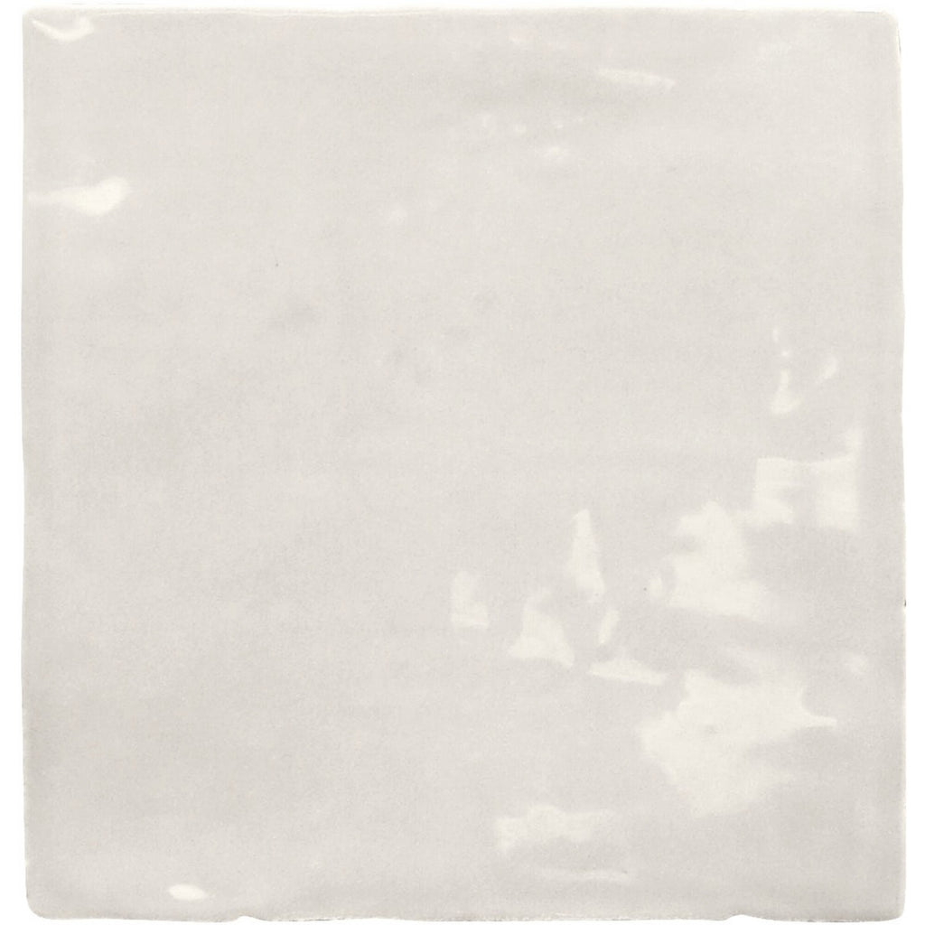 Glossy Light Gray Ceramic 5 x 5 Tile