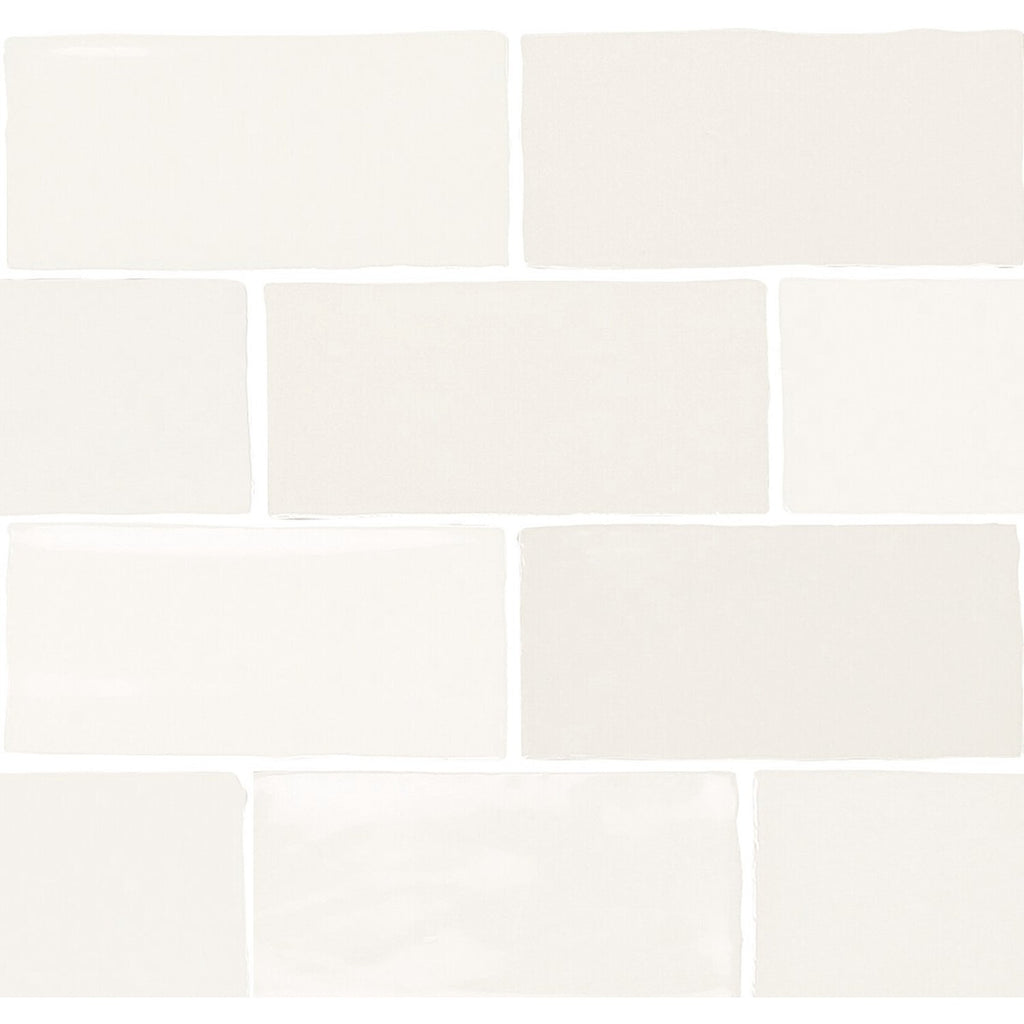 Glossy White Ceramic 2.5x5" Subway Mosaic Tile Backsplash