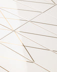 Gold Line 4 x 16 White Patterned Ceramic Subway Wall Tile - TileBuys