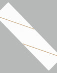 Gold Line 4 x 16 White Patterned Ceramic Subway Wall Tile - TileBuys
