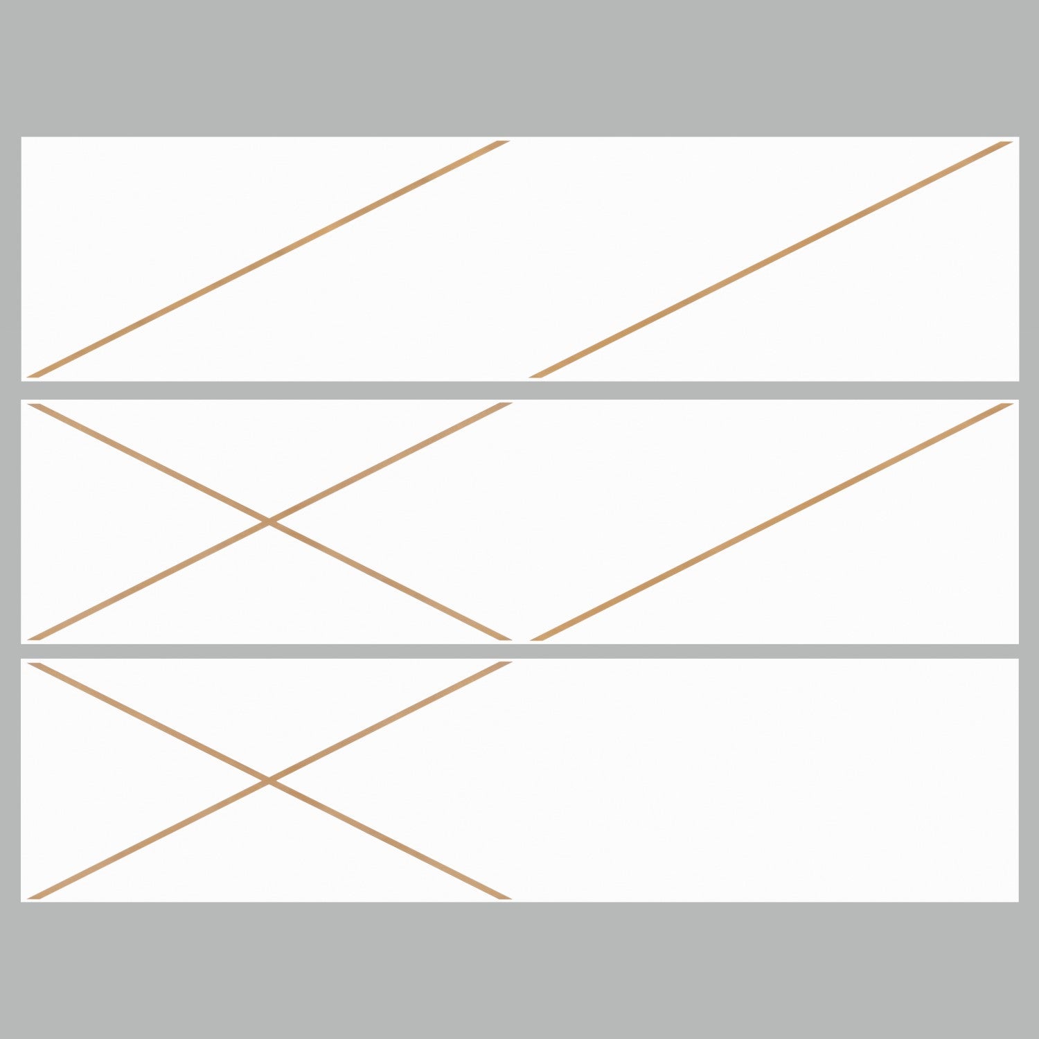 Gold Line 4 x 16 White Patterned Ceramic Subway Wall Tile - TileBuys