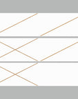 Gold Line 4 x 16 White Patterned Ceramic Subway Wall Tile - TileBuys