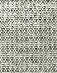 Textured Gray Glass Penny Mosaic Tile