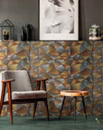 Green Distressed Metal Look Porcelain 24x24 Wall and Floor Tile