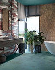 Green Distressed Metal Look Porcelain 24x24 Wall and Floor Tile