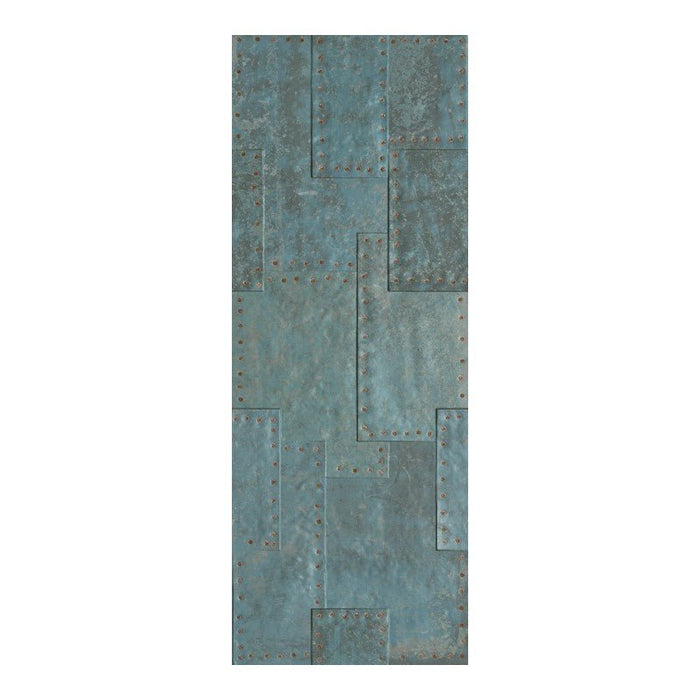 Grunge Blue Metal Look 18x47" Ceramic Wall Tile - TileBuys