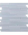 Ice White Block Glass Strip Mosaic Tile - TileBuys