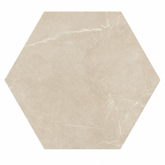 Beige Stone Look Porcelain Hexagon Tile 