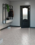 Keystone Gray Stone Look Porcelain Hex Tile Floor