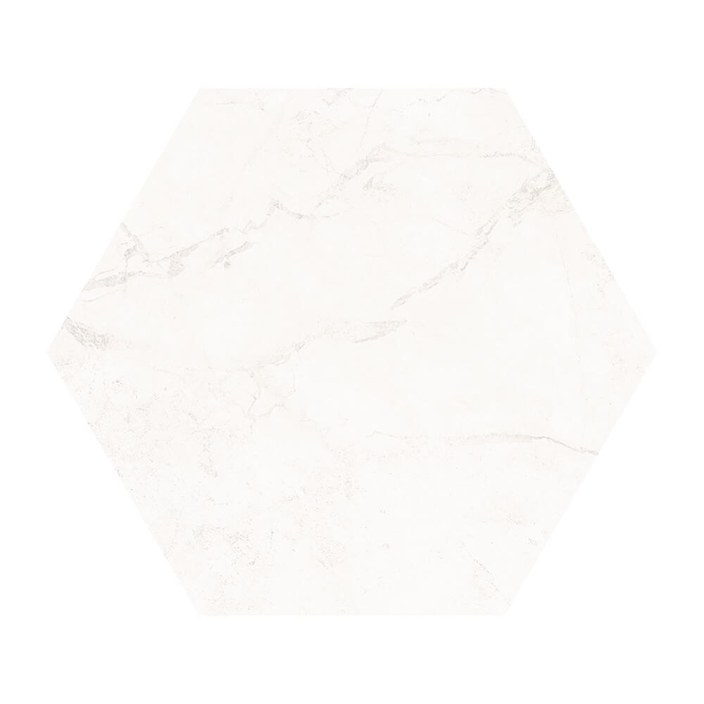 Keystone White Matte Porcelain 8x9 Hexagon Tile - TileBuys