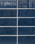 Marine Blue Textured 2x8 Ceramic Subway Tiles