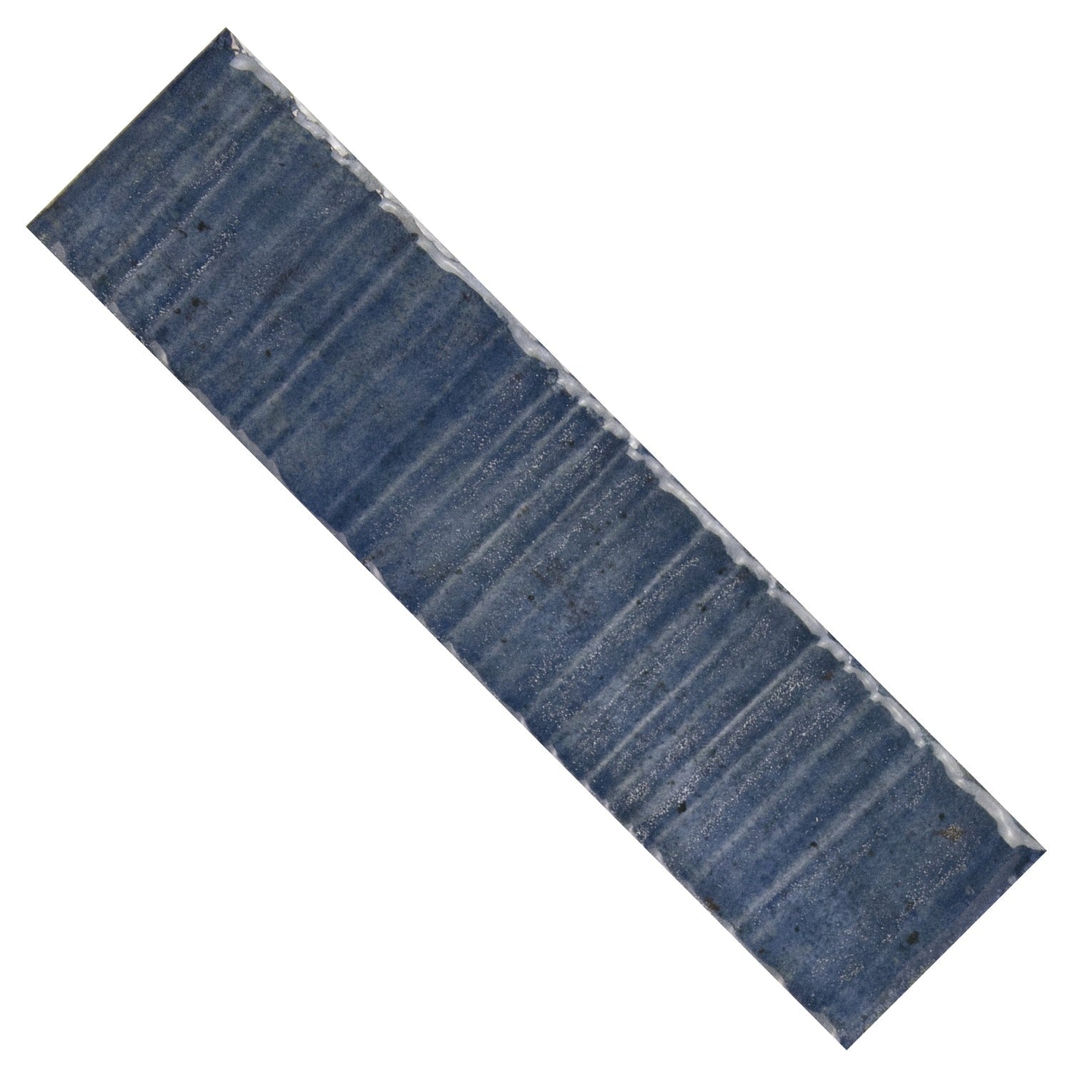 Marine Blue Textured 2x8 Ceramic Subway Tile
