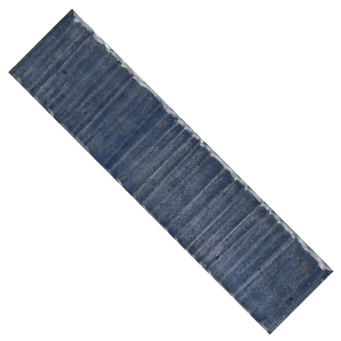 Marine Blue Textured 2x8 Ceramic Subway Tile