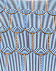 Matte Blue Fishscale Mosaic Tile