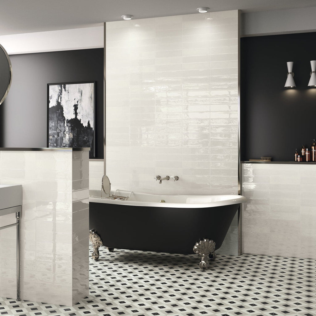 Matte Gray Diamond Pattern 6x6 Porcelain Tile - TileBuys