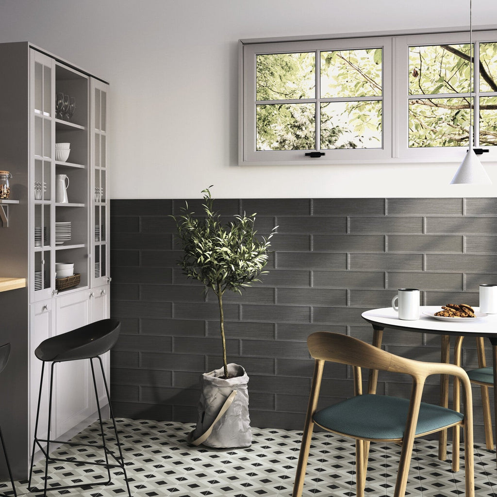 Matte Gray Diamond Pattern 6x6 Porcelain Tile - TileBuys