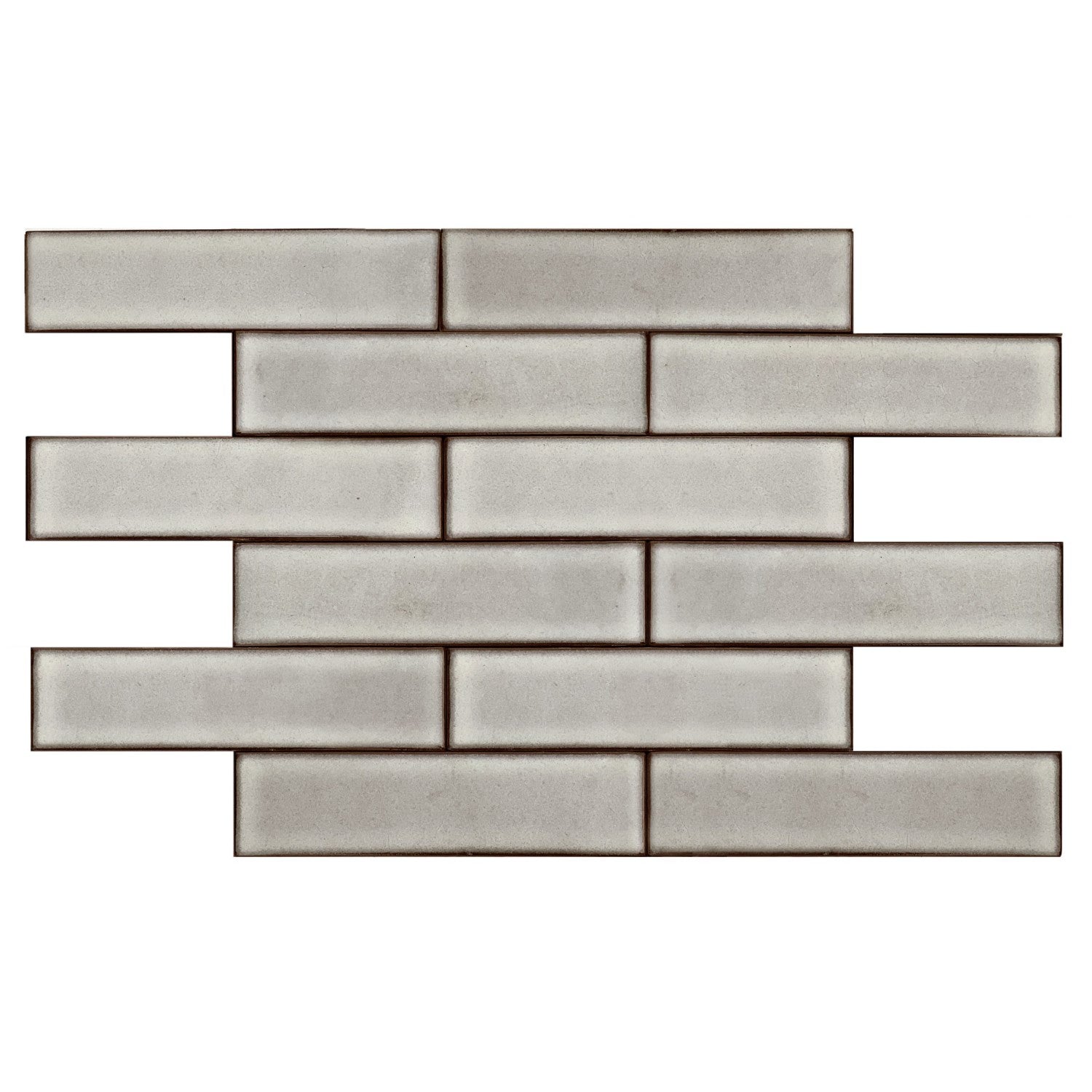 Matte Silver Gray Ceramic Subway Mosaic Tile - TileBuys