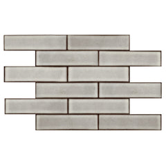 Matte Silver Gray Ceramic Subway Mosaic Tile - TileBuys