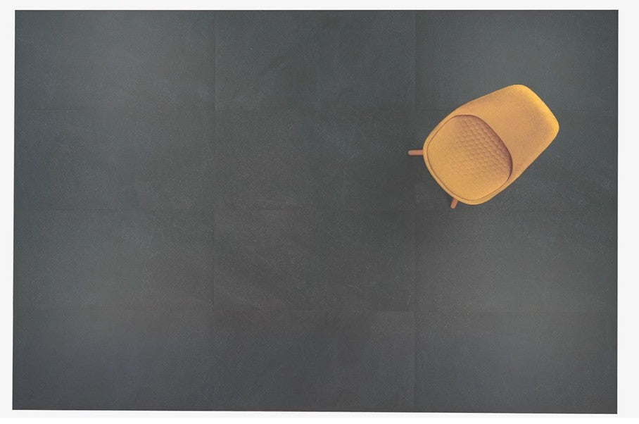 Matte Volcano Black 24x48 Porcelain Tile Floor