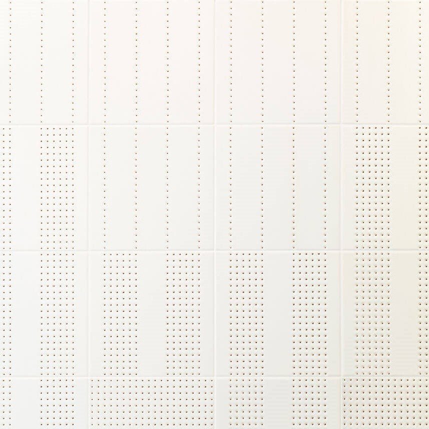 Matte White 12 x 12 Wall Tile with Gold Dots in Quartet - TileBuys