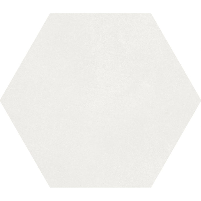 Matte White 9x10" Hexagon Porcelain Tiles - TileBuys