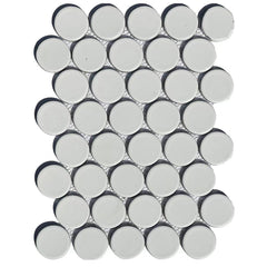 Matte White Ceramic 2" Penny Rounds Tile - TileBuys