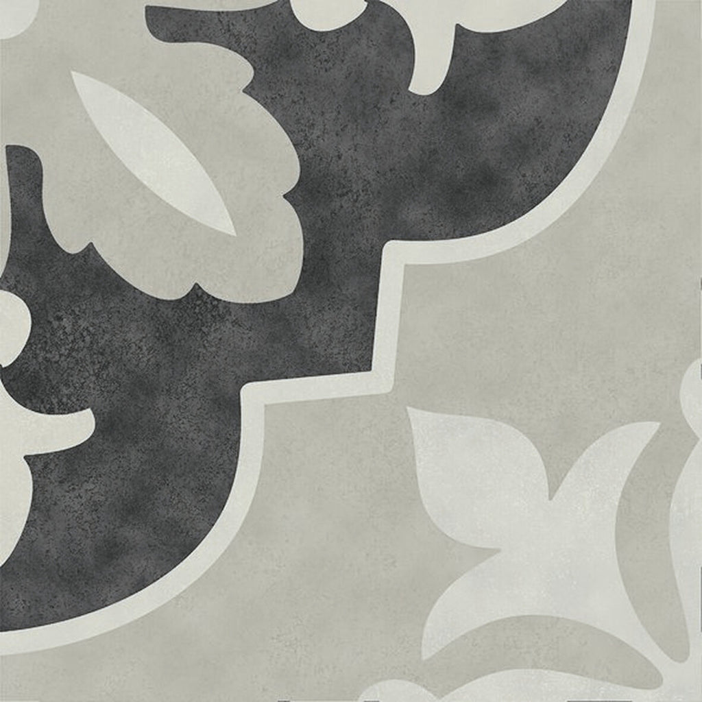 Matte Gray Quatrefoil Pattern 6x6 Porcelain Tile