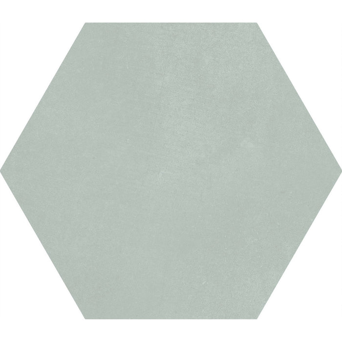 Matte Gray Green 9x10" Hexagon Porcelain Tiles