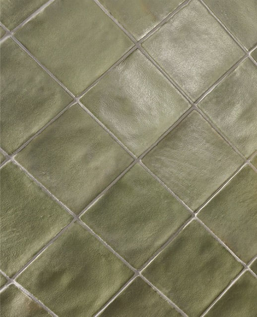 Matte Kale Green 4x4 Terracotta Ceramic Backsplash Tile