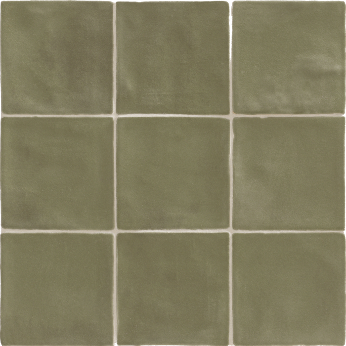 Matte Kale Green 4x4 Terracotta Ceramic Backsplash Tile