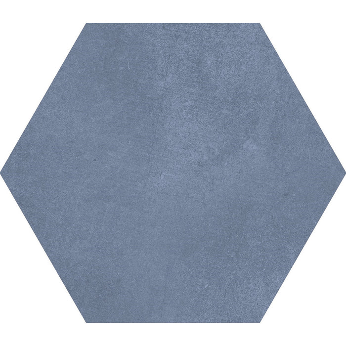 Matte Sapphire Blue 9x10" Hexagon Porcelain Tiles