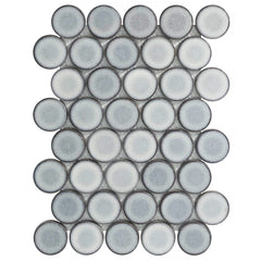 Matte Silver Gray Penny Tile