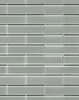 Modern Gray Textured Glass 12"x12" Subway Mosaic Tile with 1-1/2"x6" Brick Pattern