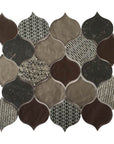 Stone and Glass Droplet Mosaic Wall Tile